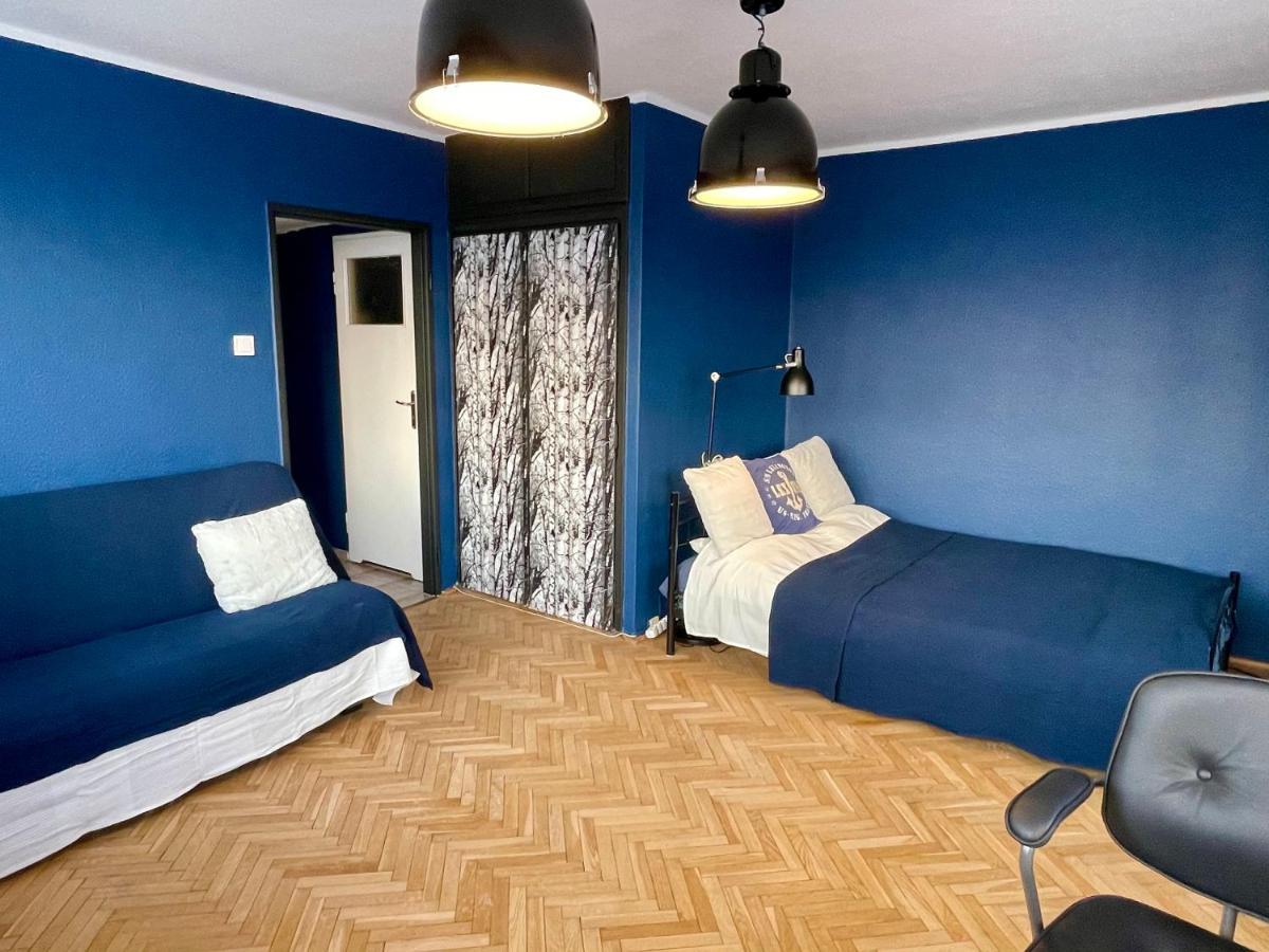 Super Apartament Blue Scisle Centrum Dwie Linie Metra Netflix Wifi 300 Mbs Panorama Miasta Warschau Buitenkant foto