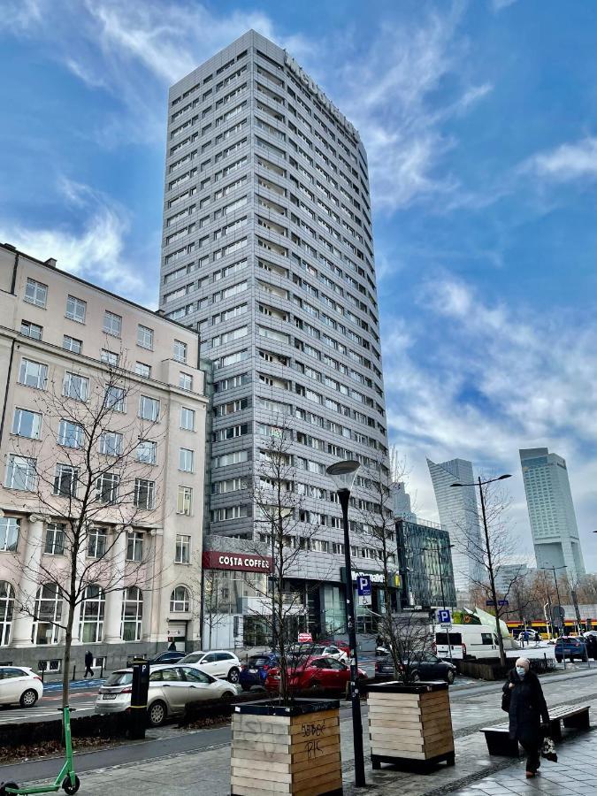 Super Apartament Blue Scisle Centrum Dwie Linie Metra Netflix Wifi 300 Mbs Panorama Miasta Warschau Buitenkant foto